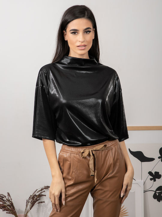 Bluze Damă Λame Negru Negru