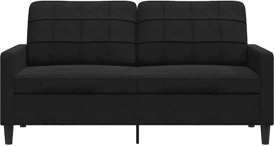 Двуместен Диван Кадифе Черно 157x77x80см.