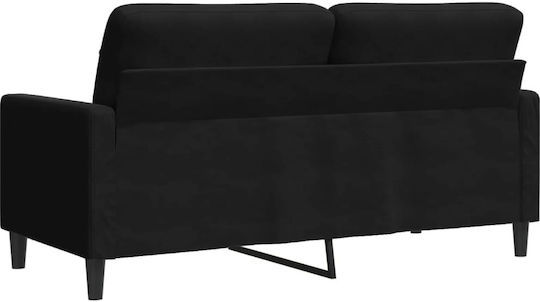 Двуместен Диван Кадифе Черно 157x77x80см.