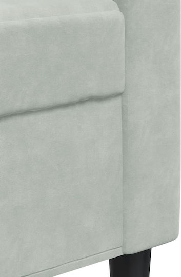 Canapea Cu Două Locuri Catifea Gri Deschis 157x77x80cm