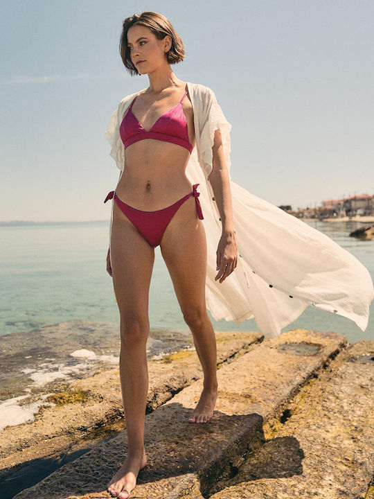 Sporty Triangle Bikini Top Magenta