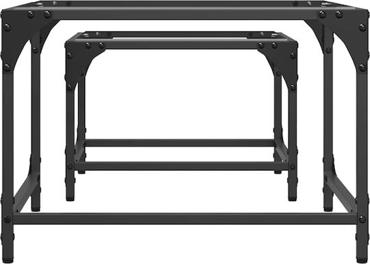 Pătrat Set Ziggon Din sticlă Transparent Glass 2buc L50xW50xH35cm.