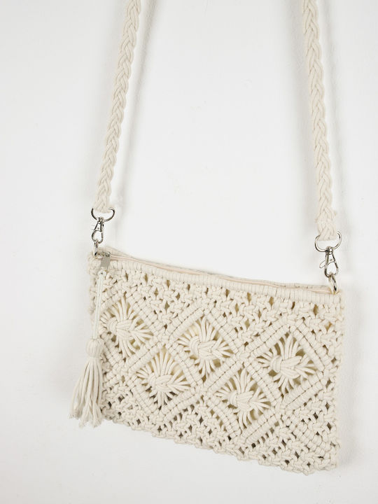 Handmade White Knitted Bag