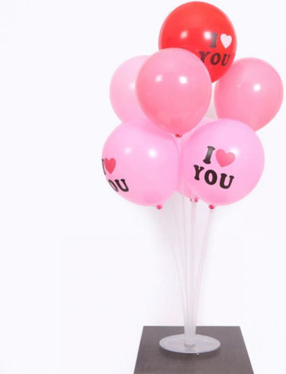 Plastic Balloon Holder Set Zola 4 Pieces Transparent 70 Cm