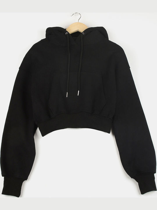Set Crop Top Schwarze Sweatpants