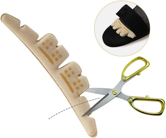 Set 2 Schuhstoßdämpfer Ferse gegen Stöße Zola Schaum 11x2,2 cm Beige