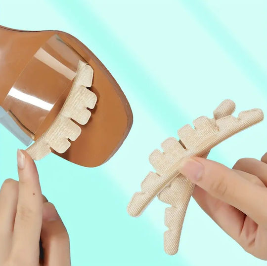 Set 2 Schuhstoßdämpfer Ferse gegen Stöße Zola Schaum 11x2,2 cm Beige