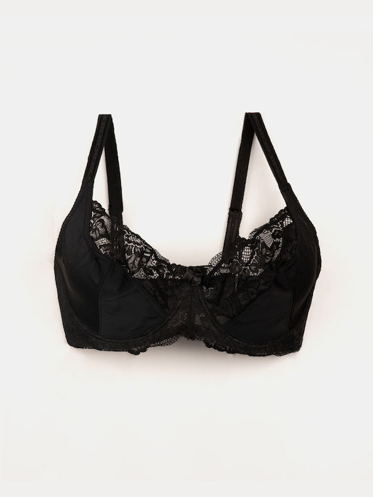 Lace Underwire Bra Black Black