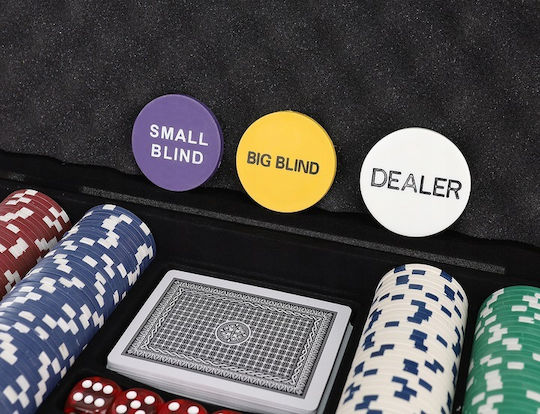 Set 300 Fise de Poker in Valiza cu 2 Pachete de Carti