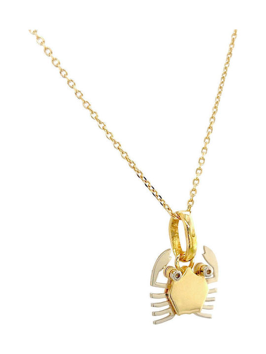Xryseio Charm Semn Zodiacal Cancer Din Aur Galben 18 Carate