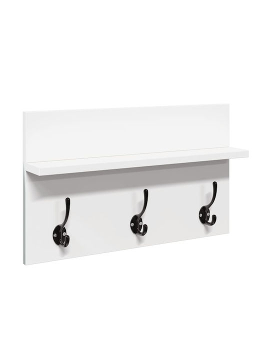 Mobilier de Intrare cu Oglindă / Cuier / Dulap pentru Pantofi & Bancă Alb 90x31x46.5cm