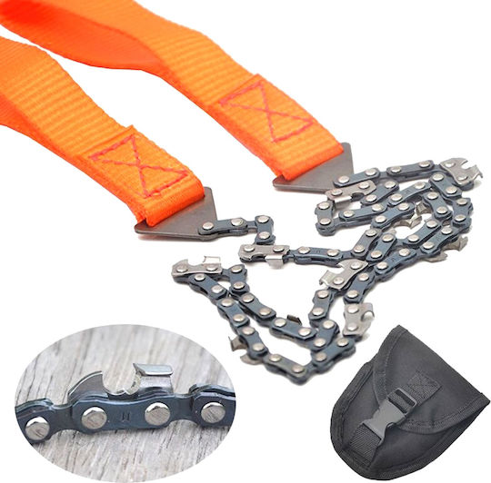 Mini fierăstrău de buzunar tip lanț Zola, ideal pentru drumeții și camping, lungimea lanțului 65 cm, lungimea totală 103 cm