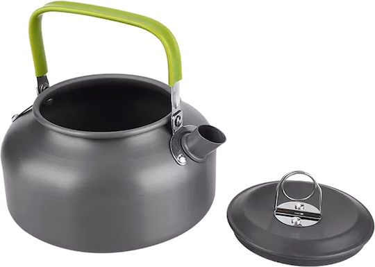 Set complet de gătit în camping Zola, 11 piese, carcasă de depozitare din aluminiu și plastic, negru