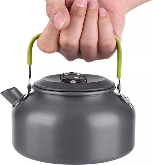 Set complet de gătit în camping Zola, 11 piese, carcasă de depozitare din aluminiu și plastic, negru