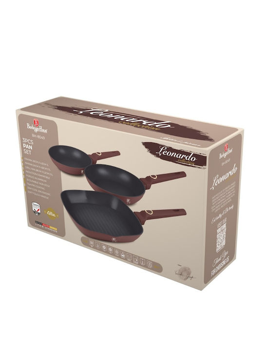 Berlinger Haus Pans Set of Aluminum with Non-stick Coating Leonardo Collection 3pcs