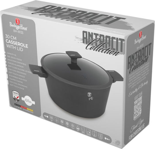 Berlinger Haus Anthracite Collection Βαθιά Κατσαρόλα από Αλουμίνιο 8lt / 30cm Berlinger Haus Anthracite Collection Βαθιά Κατσαρόλα από Αλουμίνιο 8lt / 30cm