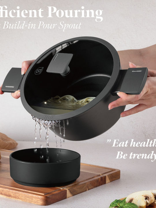 Berlinger Haus Anthracite Collection Deep Pot made of Aluminum 4.1lt / 24cm