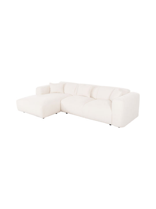 Bricken Colțar Canapea Cu Colțul Stâng Alb 282x160x72cm