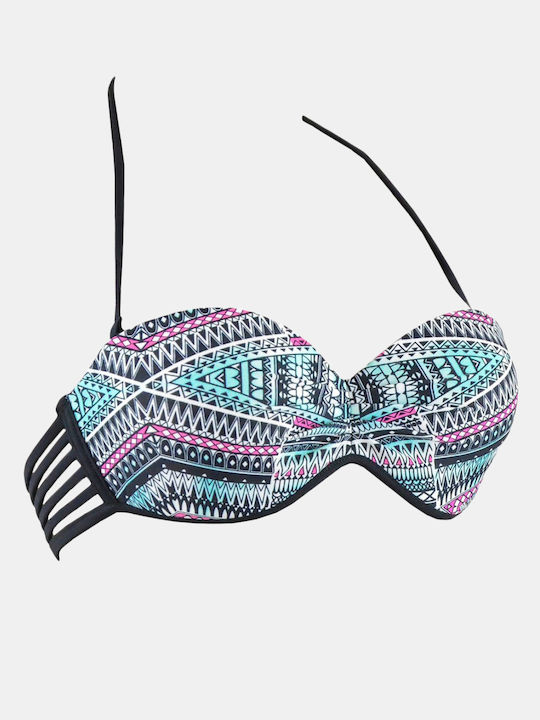 Rock Club Padded Strapless Bikini Multicolour