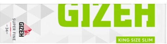 Gizeh Super Fine Green Χαρτάκια Στριφτού Τσιγάρου Slim King Size 34 φύλλα 50τμχ