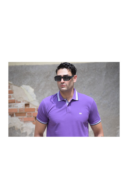 North Star Men's Blouse Polo Purple