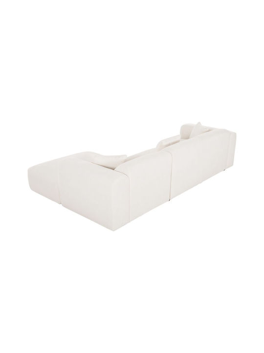 Bricken Corner Couch with Right Corner White 282x160x72 cm
