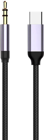 USB 2.0 Cable USB-C male - 3.5mm Μαύρο 1m 18391