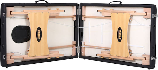 Mobiak Wooden Portable/Folding Black Massage and Physiotherapy Bed 180x60cm