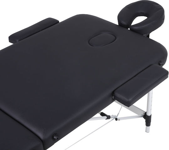 Mobiak Aluminum Portable/Folding Black Massage and Physiotherapy Bed 185x70cm