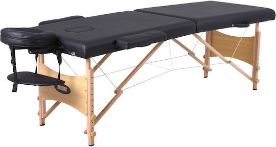 Mobiak Wooden Folding Black Massage and Physiotherapy Bed 180x60cm