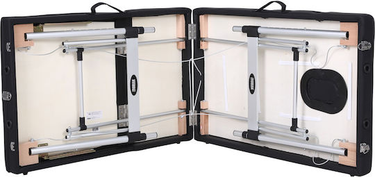 Mobiak Aluminum Portable/Folding Black Massage and Physiotherapy Bed 180x60cm