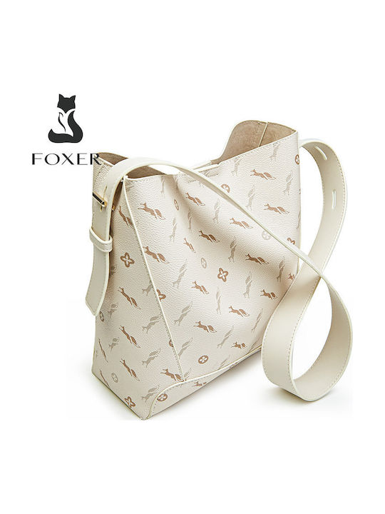 Leather Women's Bag Shopper Shoulder Beige