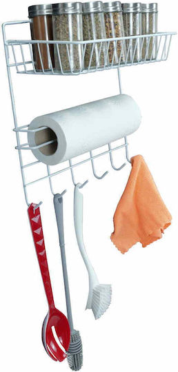 Uncle George Wall Mounted Metallic White Paper Towel Holder 30x14x29cm