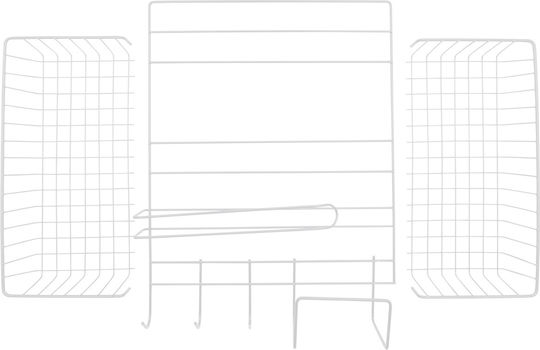 Uncle George Wandmontierter Metallischer Papierhandtuchhalter Weiß 30x13x40cm
