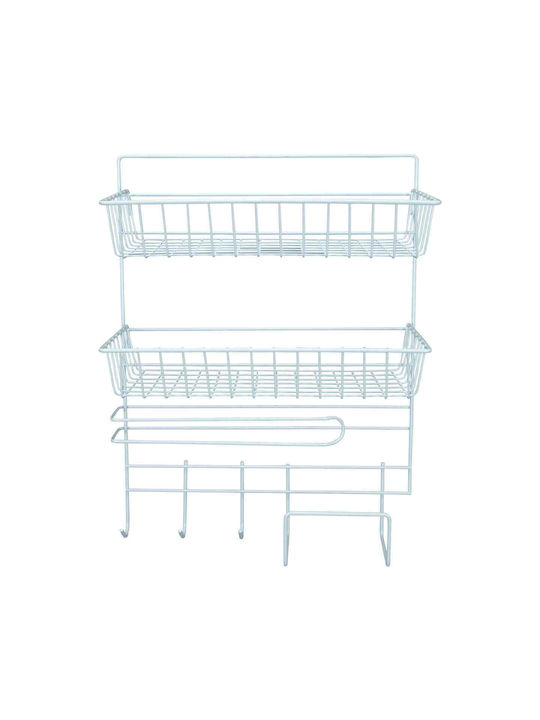 Uncle George Wall Mounted Metal Paper Towel Holder White 30x13x40cm