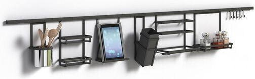 Emuca Pendant Metal Shelf Grey