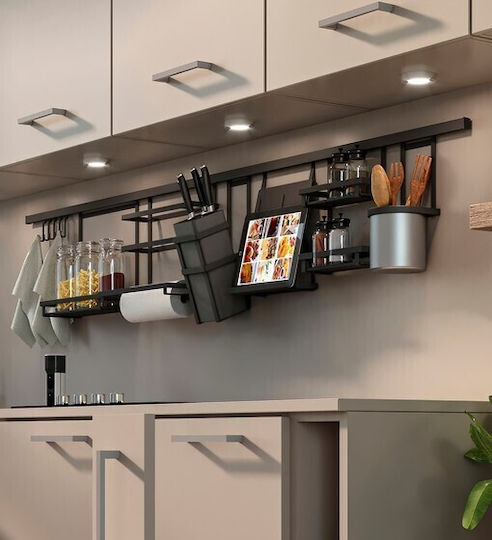 Emuca Pendant Metal Shelf Grey
