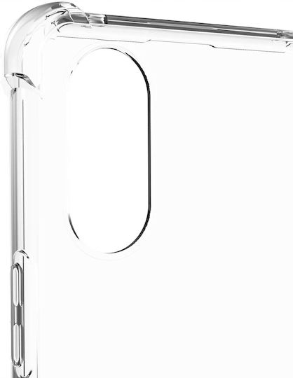 Spacecase Anti-shock Back Cover Σιλικόνης 1mm με Λουράκι Διάφανο (Xperia 10 VI)