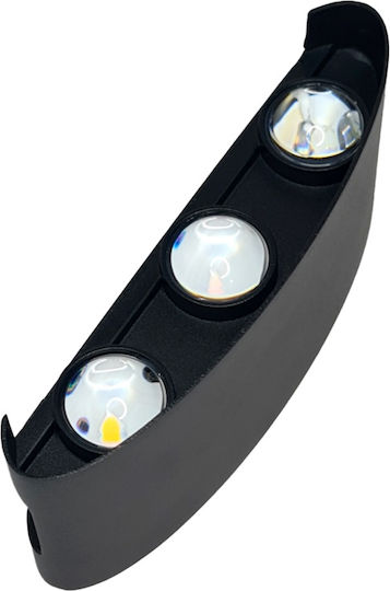 Powertech Επιτοίχιο Εξωτερικό Σποτ LED IP65 6W με Φυσικό Λευκό Φως 17x8x4εκ.