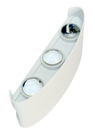 Powertech Стенно Външно Осветително Тяло LED IP65 6W с Естествено бяло Светлина 17x8x4εκ.