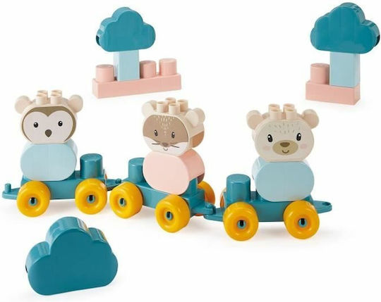 Ecoiffier Τουβλάκια Animal Train Bear Ξύλινα για 1+ Έτους 28τμχ