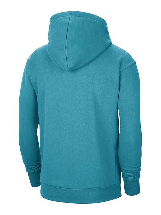 Nike Charlotte Hornets Herren Sweatshirt mit Kapuze Hellblau