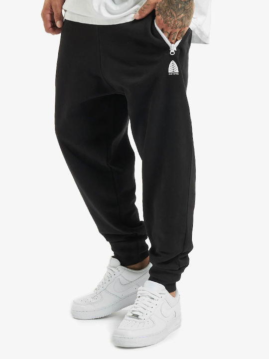 Just Rhyse Men's Sweatpants with Rubber Black