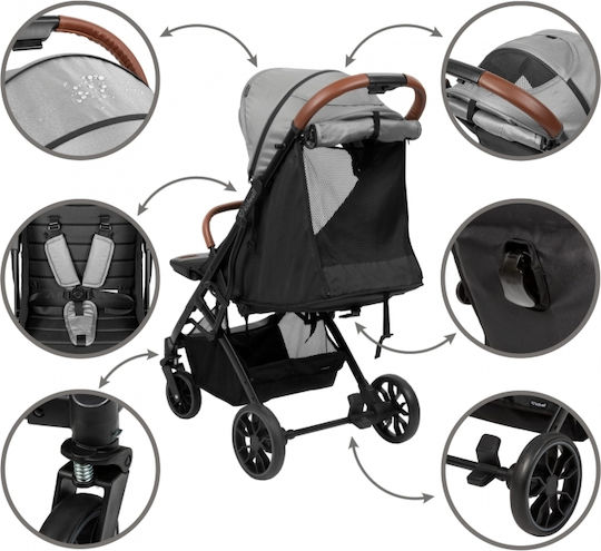Kidwell Colmer Καρότσι Μωρού Kατάλληλο για Nεογέννητο Cool Grey 8kg