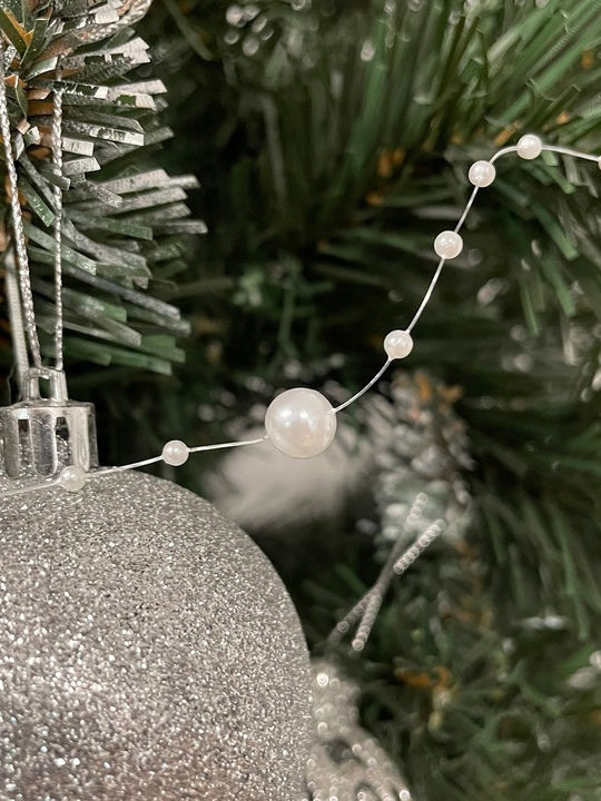 Dekorative Perlen Weihnachtsbaum Zola Perlweiß 5m Verschiedene Größen