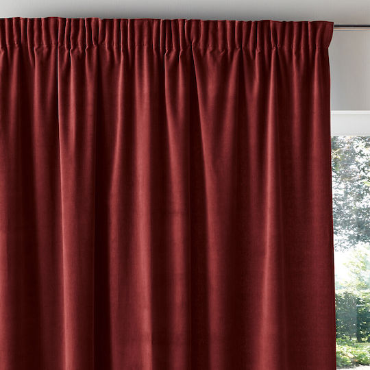 La Redoute Interieurs Κουρτίνα Παραθύρου με Τρέσα Κόκκινη 135x220εκ. La Redoute Interieurs Κουρτίνα Παραθύρου με Τρέσα Κόκκινη 135x220εκ.