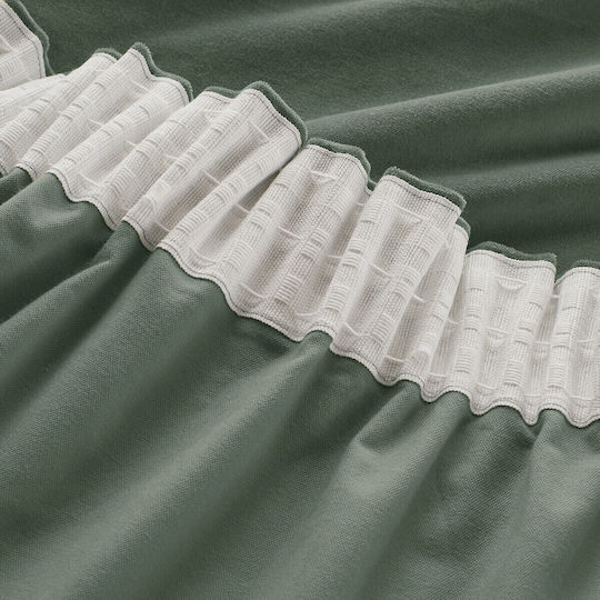 La Redoute Interieurs Perdea Cu Coafură Verde 135x350cm
