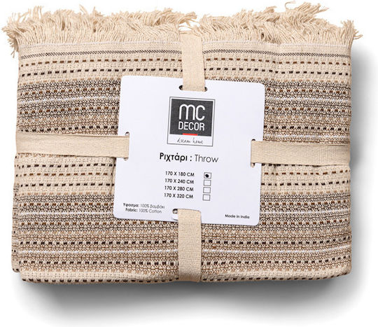 Mc Decor 33001 Ριχτάρι Τετραθέσιου Καναπέ 170x320εκ. Ecru - 33001