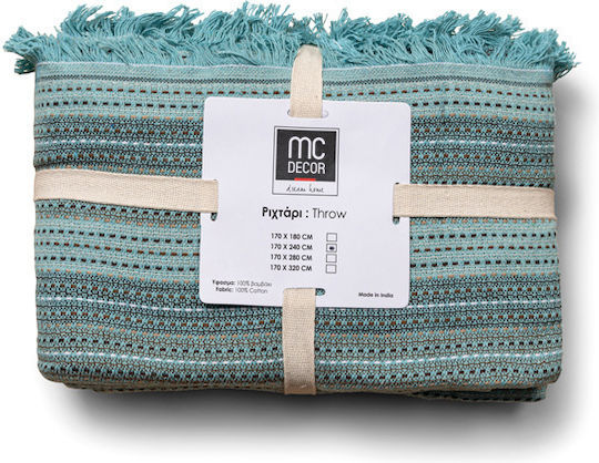 Mc Decor 33001 Cuvertură Pentru Canapea 3 Locuri 170x280 cm Aqua - Mcdecor