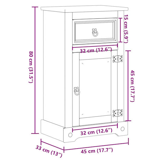 vidaXL Waschtisch ohne Waschbecken L45xB33xH80cm Coffee